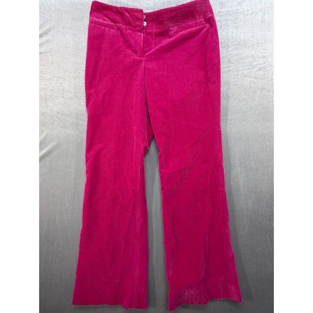 Vintage Rebecca Moses Made in Italy Corduroy Pants Red Pink Size‎ Small